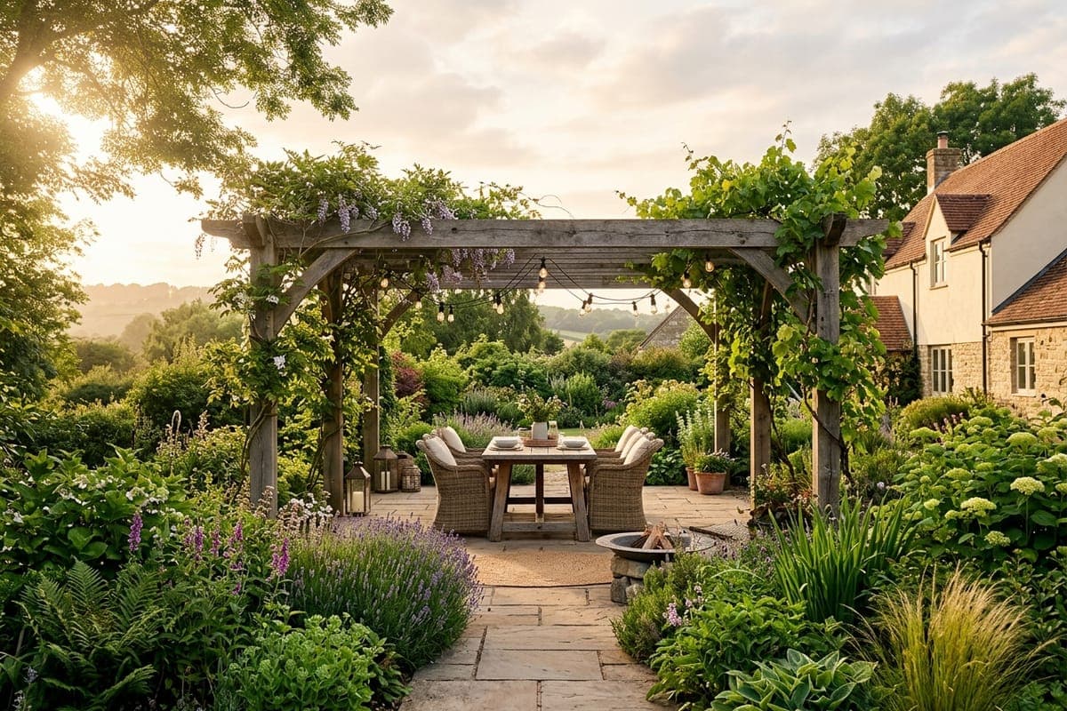 Backyard patio & pergola